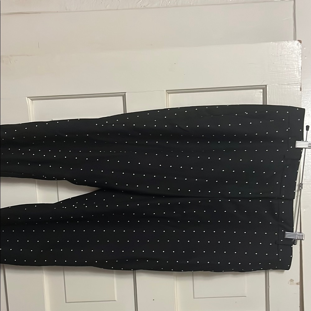 Donna Karan Black Polka Dot Pants